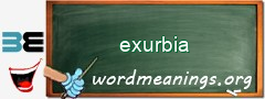 WordMeaning blackboard for exurbia